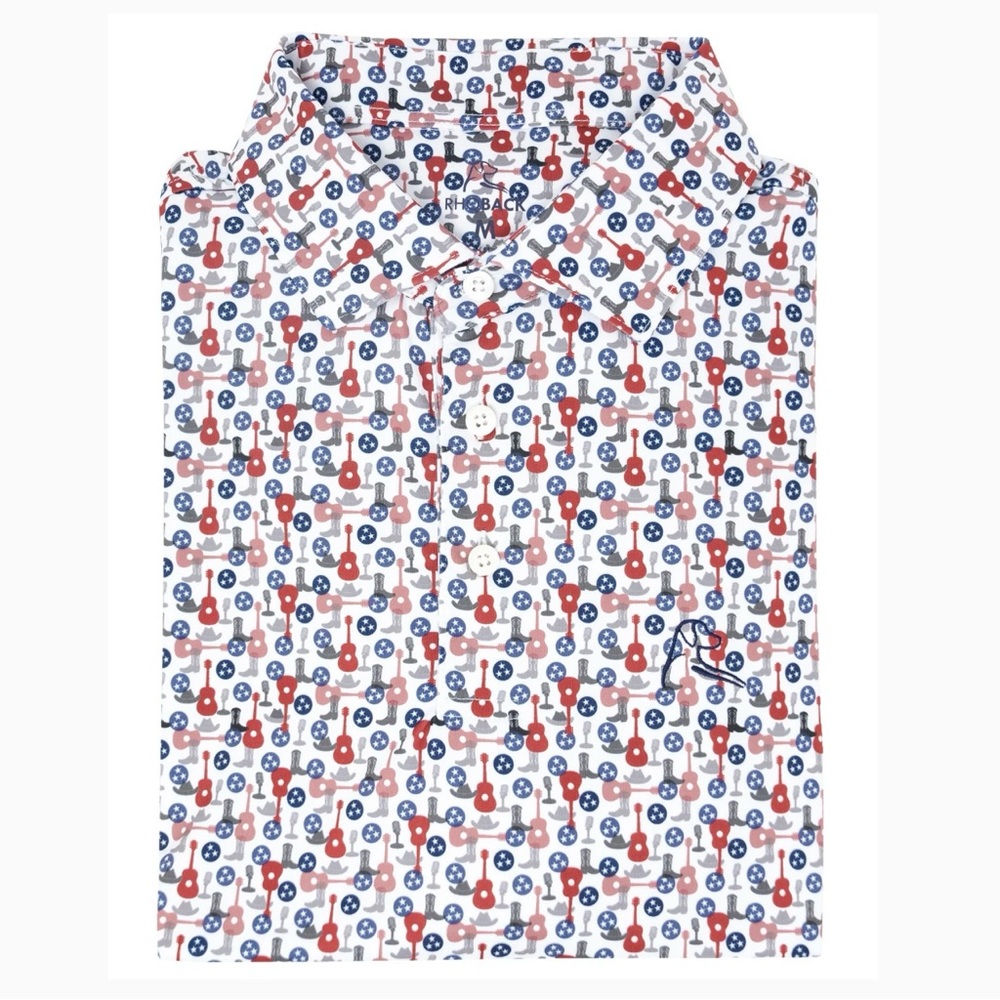 Rhoback The Nashvegas Men’s Short Sleeve Performance Polo